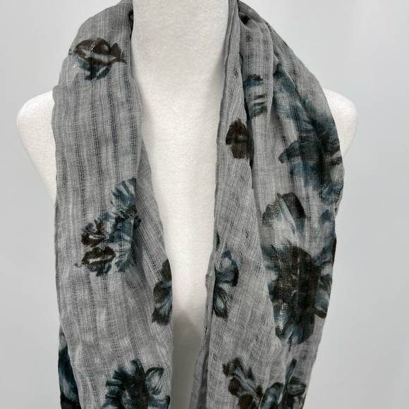 J. Jill floral wool and cotton blend infinity scarf - Picture 2 of 5